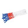 2pcs Heavy Duty Basketball Net Replacement White Red Blue Color Splicing Basketball Hoop Net