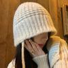 Korean Versatile Bucket Hat Winter  Keep Warm Earmuff Casual Knitted Hat For Women