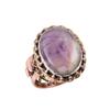 Natural Tiffany Stone Gemstone 925 Solid Sterling Silver TwoTone Ring S.6.5 T3f68