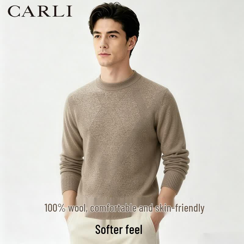 CARLI Men s Merino Wool Diagonal Stripe Sweater 3XL