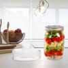 2 Pcs Fermented Glass Weights Mason Jar Small Fermenting Lids Wide Mouth for Jars Pickling Kitchen Supplies