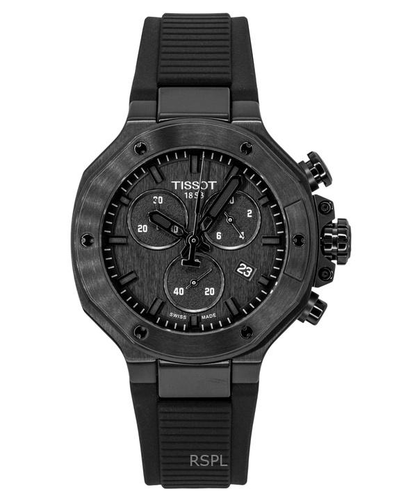 Tissot T-Race Chronograph Silicone Strap Black Dial Quartz T141.817.37.051.00 100M Men's Watch