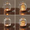 Clear Frost Glass Candle Holders, Aromatherapy Lamp Shade Tealight Cover for Birthday Christmas Wedding Party Table Decoration