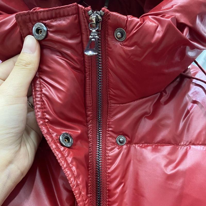 Women Loose Fit Long Hooded Padded Jacket Winter Coat White Duck Down Stand Collar Zipper Pocket Solid Color All Match