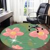 1pc Floral Fantasy Office Round Area Rug, Indoor Mat Suitable For Office, Under Office Chairs Bedroom Living Room Home Decor, Room Deco