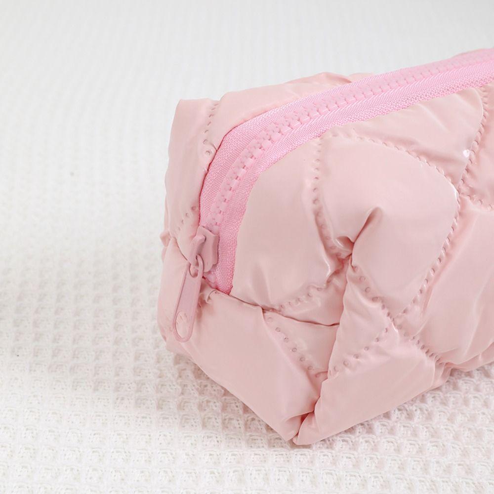 Multifunctional Stationery Bag Solid Color Storage Bag INS Pen Bag School Office