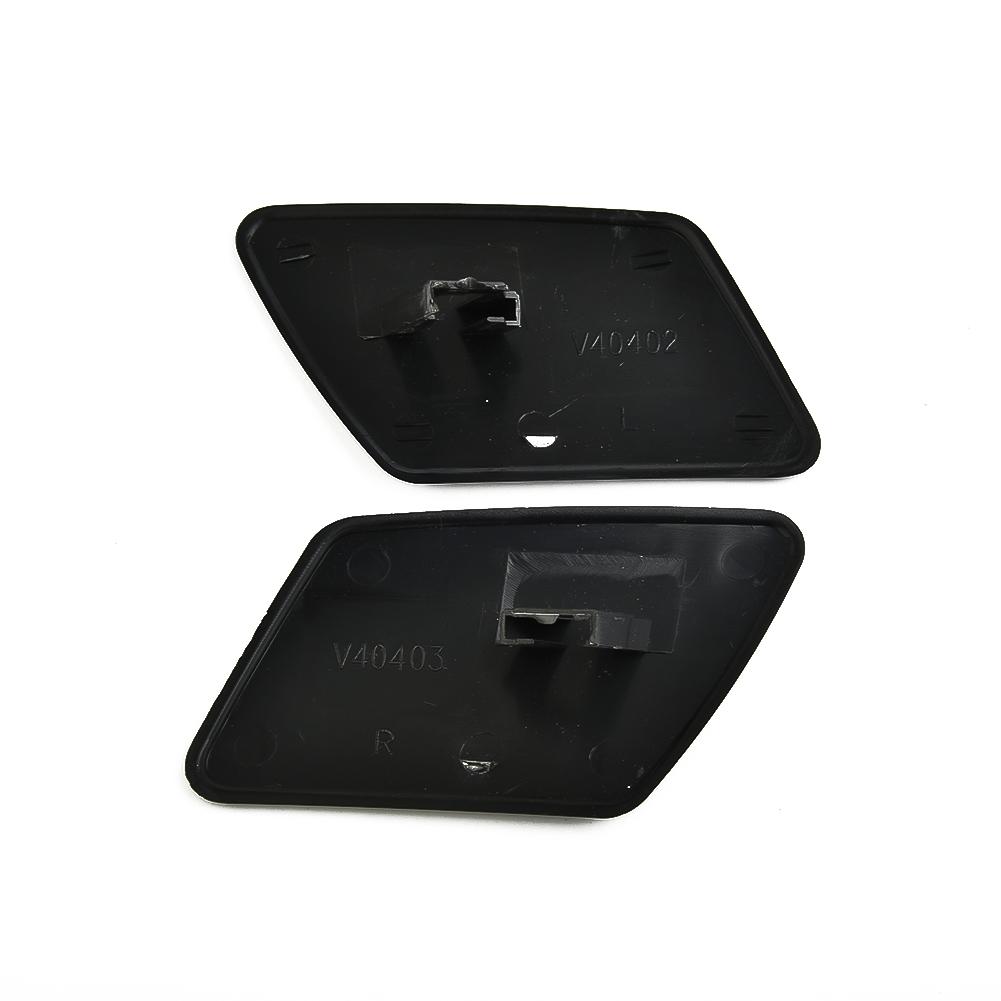 1pair Bumper Headlight Cover Plastic Black Washer Left Right Accessories