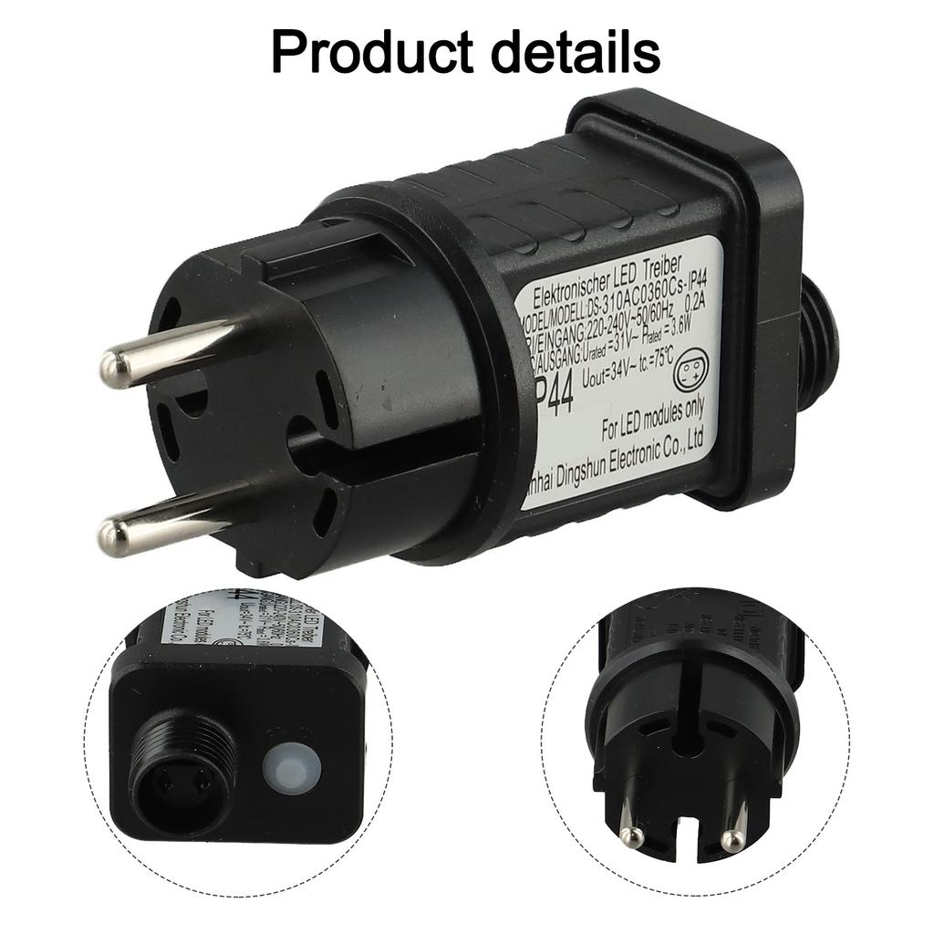 31V 6W EU Adaptér Napájecí zdroj Převodník Adaptér IP44 Vodotěsný 8 Režimů Světelný řetěz Zástrčka Elektrické Adaptéry Příslušenství