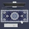 Blue Persian Mouse Pad Large Computer Office Game Table Mats XXL Rubber Antislip Gaming Keyboard Mousepads Long Desk Pads