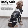 Stretchy Skeleton Dog Costume Black Dog Spooky Cool Pullover Shirt New Dog Skeleton Shirt  for Dogs