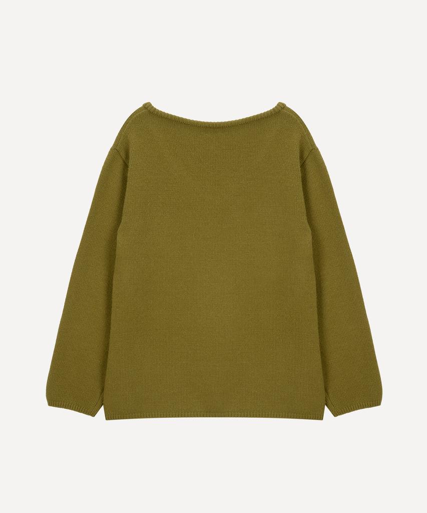Daenkeudieo Deep Line Wool Knit - Olive