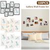 10Pcs Picture Frame Collage Wall Decor Multiple Sizes Gallery Frame Combination Display Hanging Holder Photo Desktop Ornaments