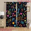 2D flat Photography Backdrop Background cloth Colorful Symbols Collage 100% Polyester Festive Wall Decor Perfect for Holiday
