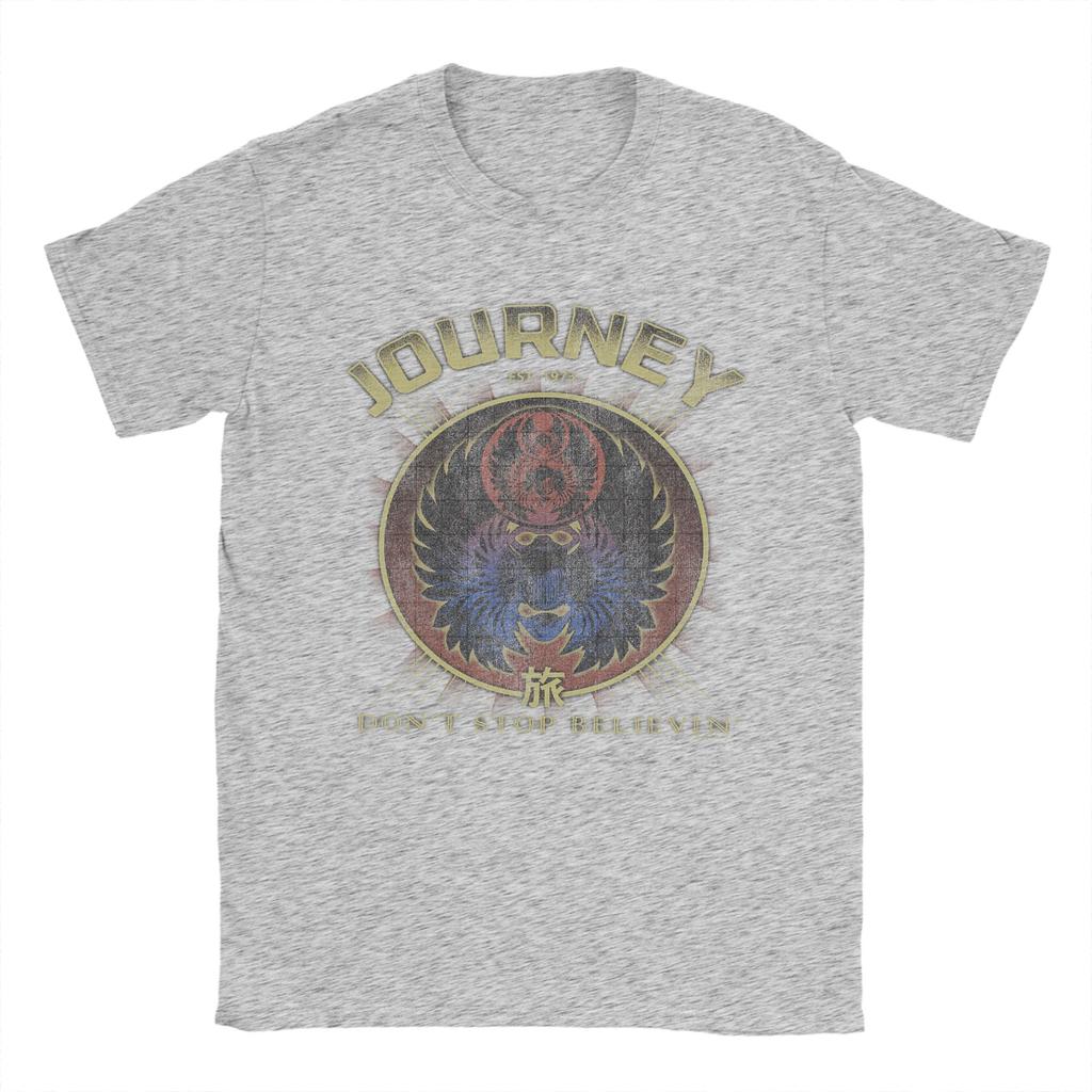 Journey Gold Dont Stop Believin Scarab Band Unisexs T Shirts  Funny Tees Short Sleeve O Neck TShirts 100 Cotton Clothing