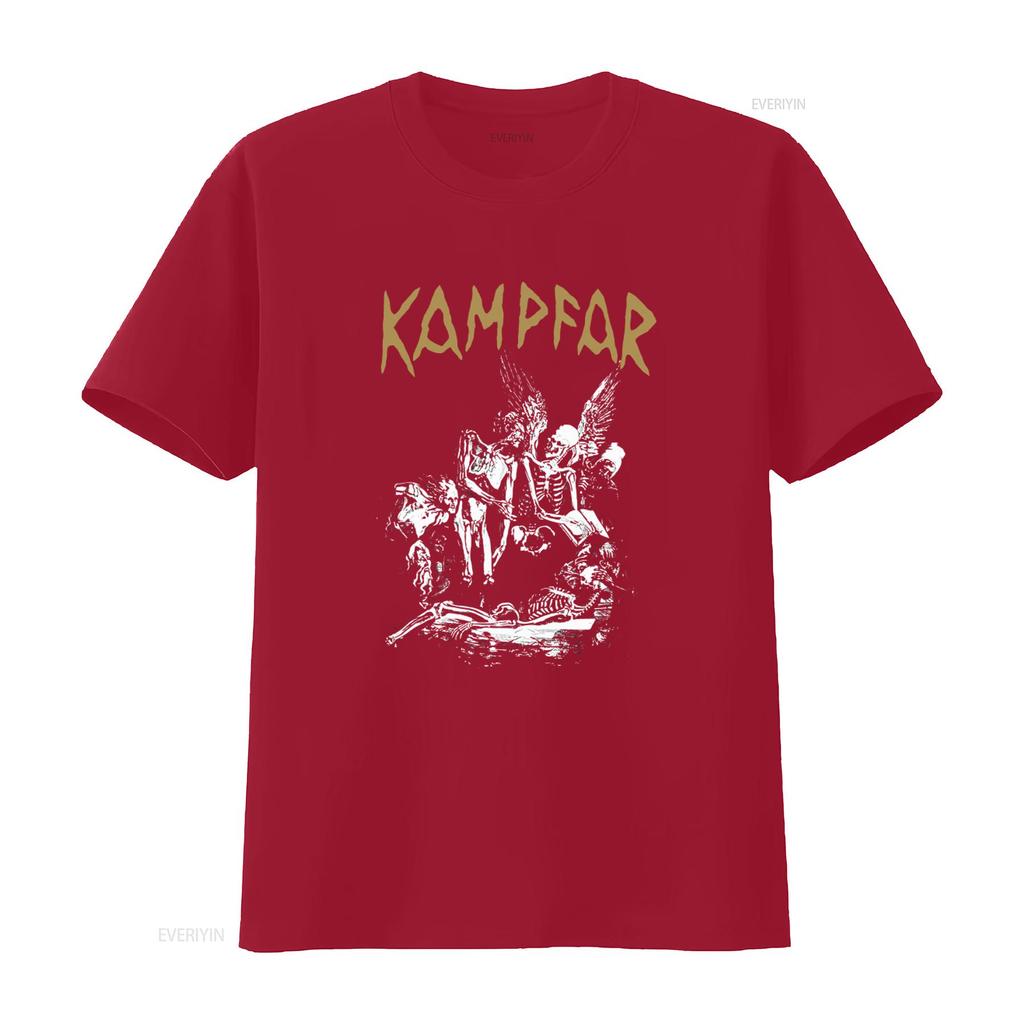 Kampfar Tod T-Shirt Für Unisex Einzigartiges Totenkopf- und Skelett-Design Inspiriert von Heavy Metal Bands Bequeme Baumwolle Vintage