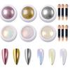 Gold Silver Mirror Nail Powder Rubbing Pigment Nail Art Decoration  Home Nail Design