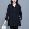 Women's Spring and Autumn Simple Commuter Middle-aged Jacket Casual Windbreaker Plus Size Outerwear