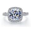 Glänzende Ringe aus 925er Sterlingsilber mit großem Zirkonia-Stein – Brautschmuck, Verlobungsring, Schmuck von Anel Jewelry