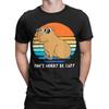 Unisex Unisexs Tshirt Dont Worry Be Capybara Vintage Cotton Tees Short Sleeve T Shirts Round Collar Tops Gift Idea