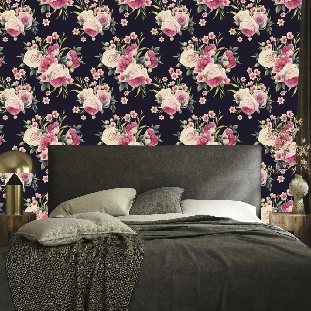 Wallpaper Colors of Roses for the living room and bedroom 50x1000