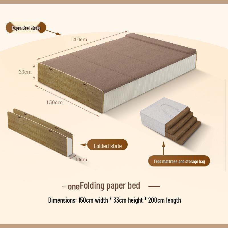 Multi-Functional Folding Bed: Extendable, Portable, and Movable for Home or Office Use