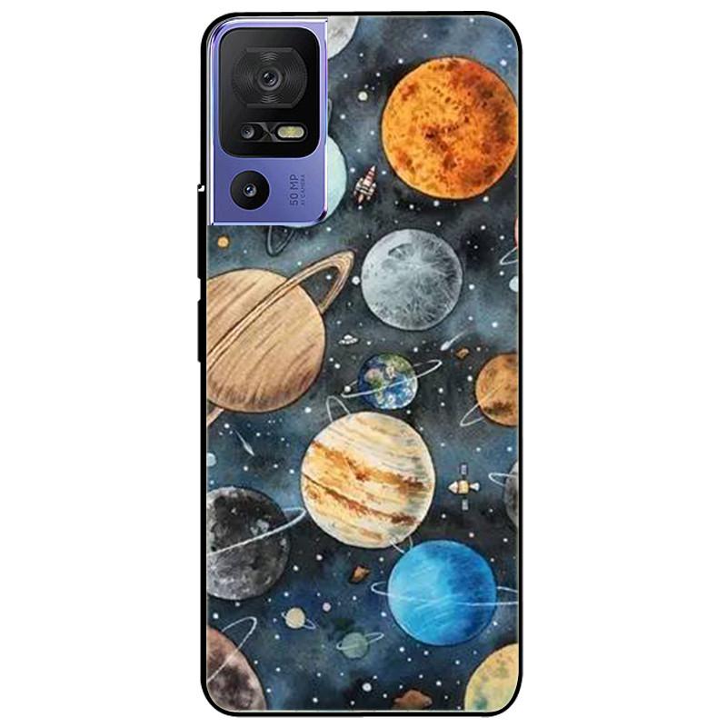 For TCL 40 SE Case 2023 Soft Silicone Protective Black Tiger Lion Funda Coque for TCL 40SE Covers TPU Bumper for TCL40se Paras