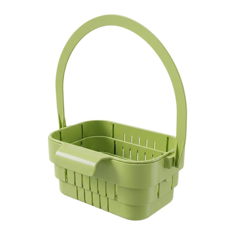 Hangable Folding Retractable Drain Basket Kitchen Sink Vegetable Basin Filter Basket Household Multi-functional Storage Artifact