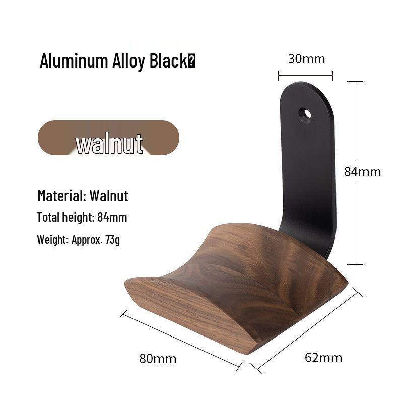 Heavy Duty Solid Walnut Wood & Metal Headphone Stand