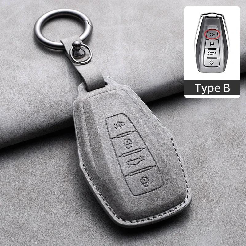 Leather Car Remote Key Case Cover for Geely for Geely Coolray X6 X7 EX7 Emgrand Global Hawk GX7 Kulrey GT GC9 Atlas Boyue NL3