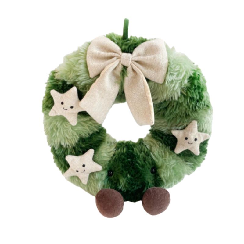 

JELLYCAT Christmas Series Nordic Spruce Wreath Dolls Plush Doll 28CM Height In Sitting Posture