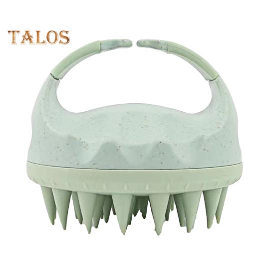 

Массажер для кожи головы, щетка для шампуня с мягкой щетиной, эргономичная ручка, портативная дорожная щетка для удаления перхоти и роста волос, отшелушивающее средство для кожи головы, скраббер, щетка для чистки зелёный