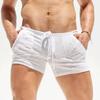 Men's Solid Color Breathable Ultra-thin Casual Lace-up Shorts