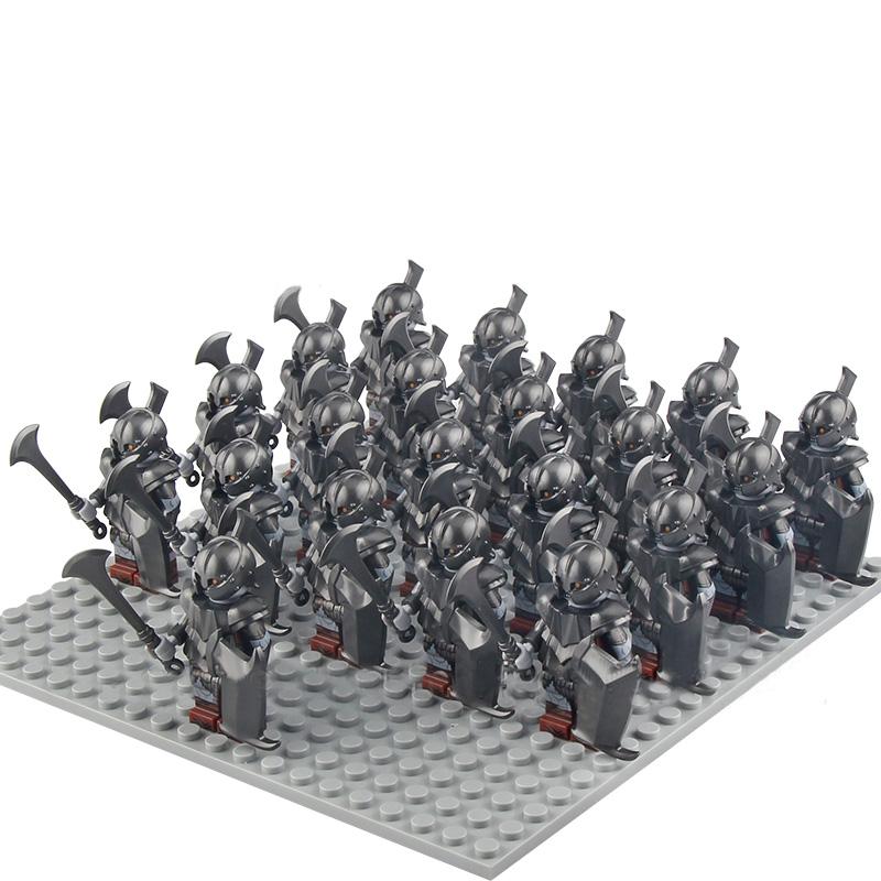 Ancient Rome Dwarf Warrior Elves Knight Rohan Eomer Haldir Urukhai Strong Orc Knight Spartacus Figures Building Block Kids Toy