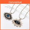 Unique Geometric Devil Eye Long Necklace In High-quality Titanium Steel Perfect For Stylish Women