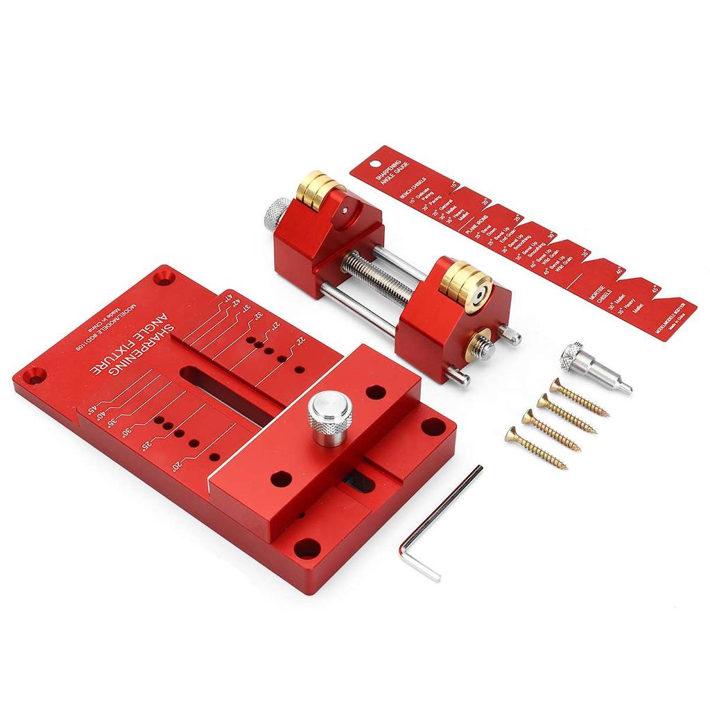 Mohoo Sharpening System Honing Guide Sharpening Holder Angle Fixture Angle Gauge for Woodworking Chisel