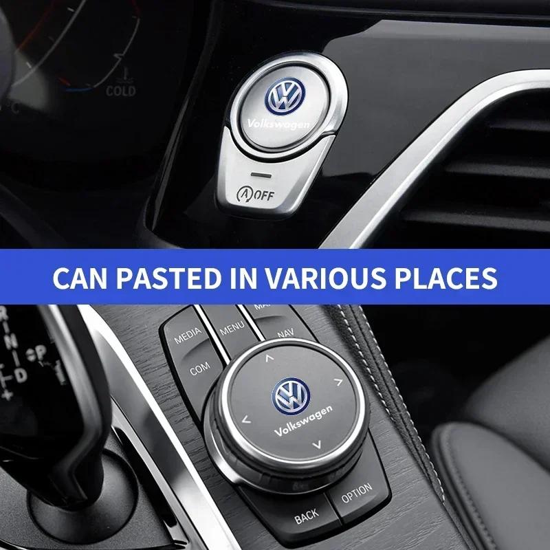 1/2/5/10PCS Car Badges Auto Interior Decor Logo Stickers For Volkswagen VW Jetta Polo T4 T5 T6 Sharan Touareg Gol T-Cross Touran