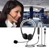 Computer Headsets With Clear Auditory USB Type C Adapter 3.5mm Connection Comfortable Ear Cushions Office Use