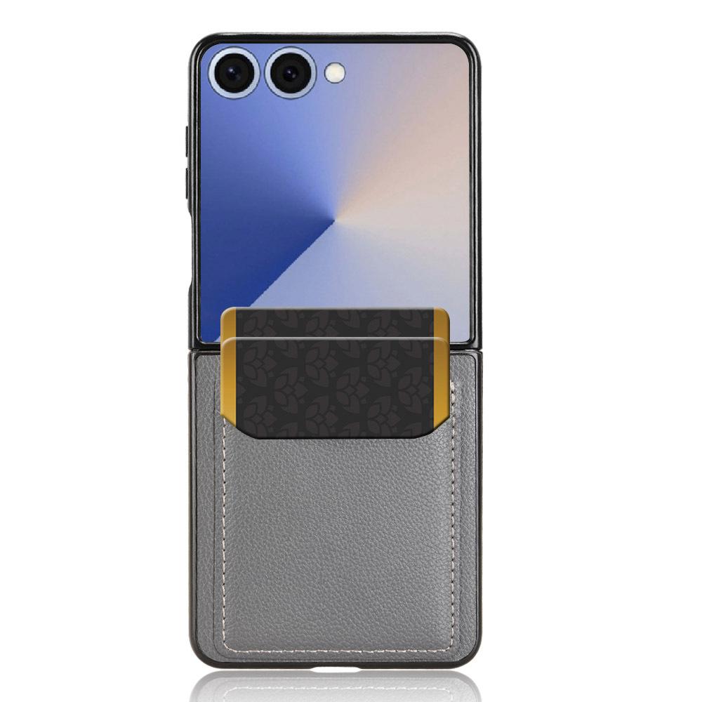case for Samsung Galaxy Z Flip 7 FE Protective cover with litchi pattern and card slot phone case Shock Proof Anti-Fingerprint