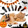 6pcs/set Random Interactive Cat Teaser Toy Funny Interactive Spring Eyes Shape Toy for Pet Cat Kitten Halloween Theme Teaser Toy