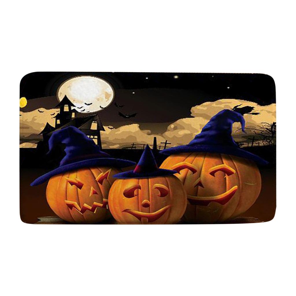 Halloween Doormat Flannel Printing, Halloween Carpet Door Decorations Door Mat