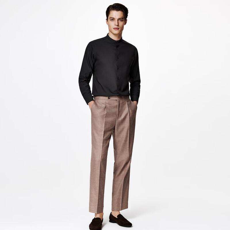 Shanshan Men's Stand-Collar Long-Sleeve Shirt