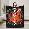Chainsaw Man Anime Reze Plush Flannel Throw Blanket Soft Warm Bedspread for Living Room Students