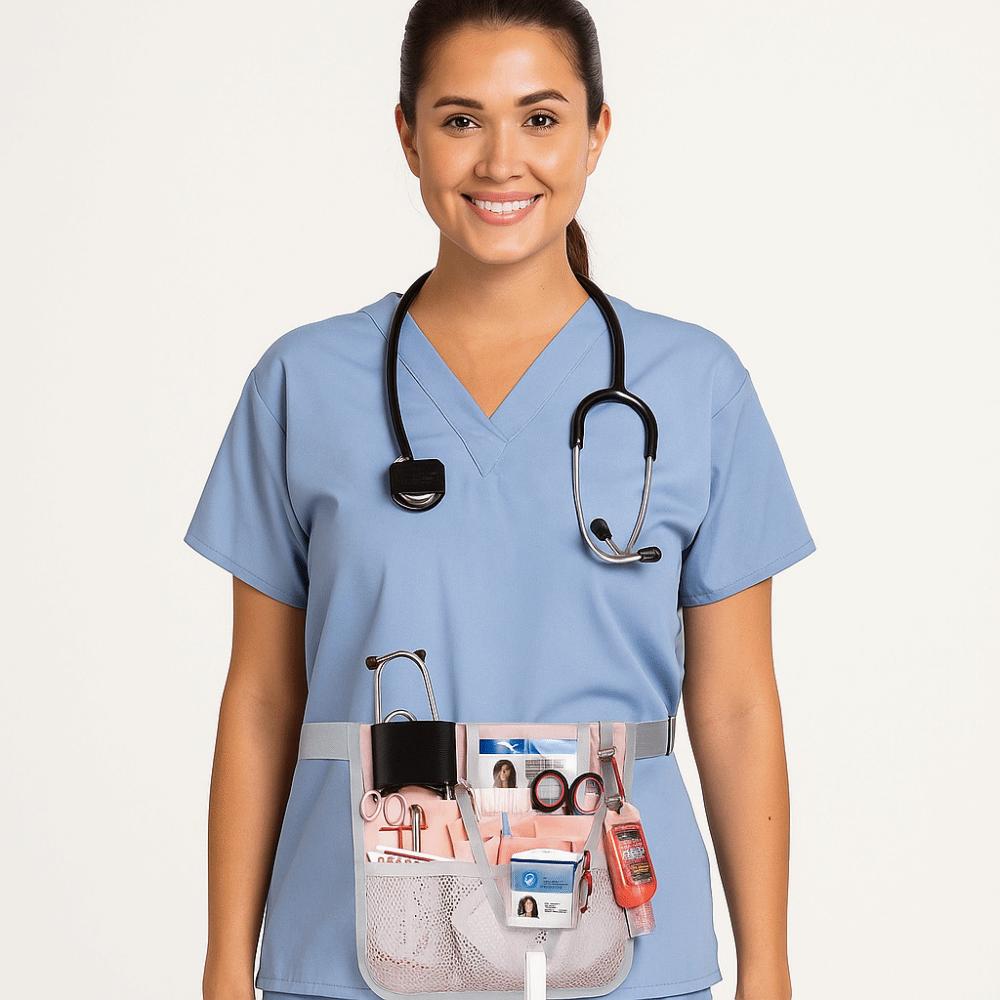 Multi Compartment Nursing Organizer Belt Ergonomic Adjustable Nurse Pack Apron with Tape Holder Nurse Bag For Nurses