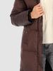 WOMEN' LONG DOWN JACKET WITH SIDE SPLIT