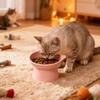 Cat Ear Elevated Slanted Pet Bowl - Cervical Protection Anti-tip Wide-mouth Feeder for Cats Dogs, for Daily Feeding