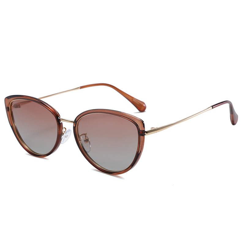FEISEDY TAC Polarized Cat Eye UV400 Stylish Design for Mountain and a Smaller and Retro B1313 Women's Sunglasses, Protection, Driving, Fishing,