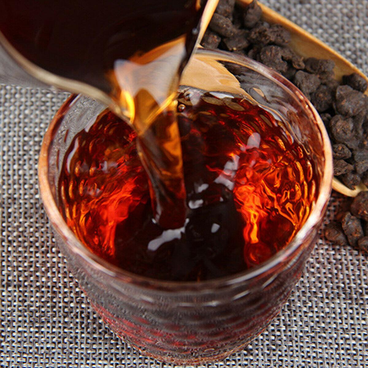 500 г приготовленного чая Пуэр Бамбуковая корзина ручной работы Спелый чай Пуэр Юньнань — фото 3