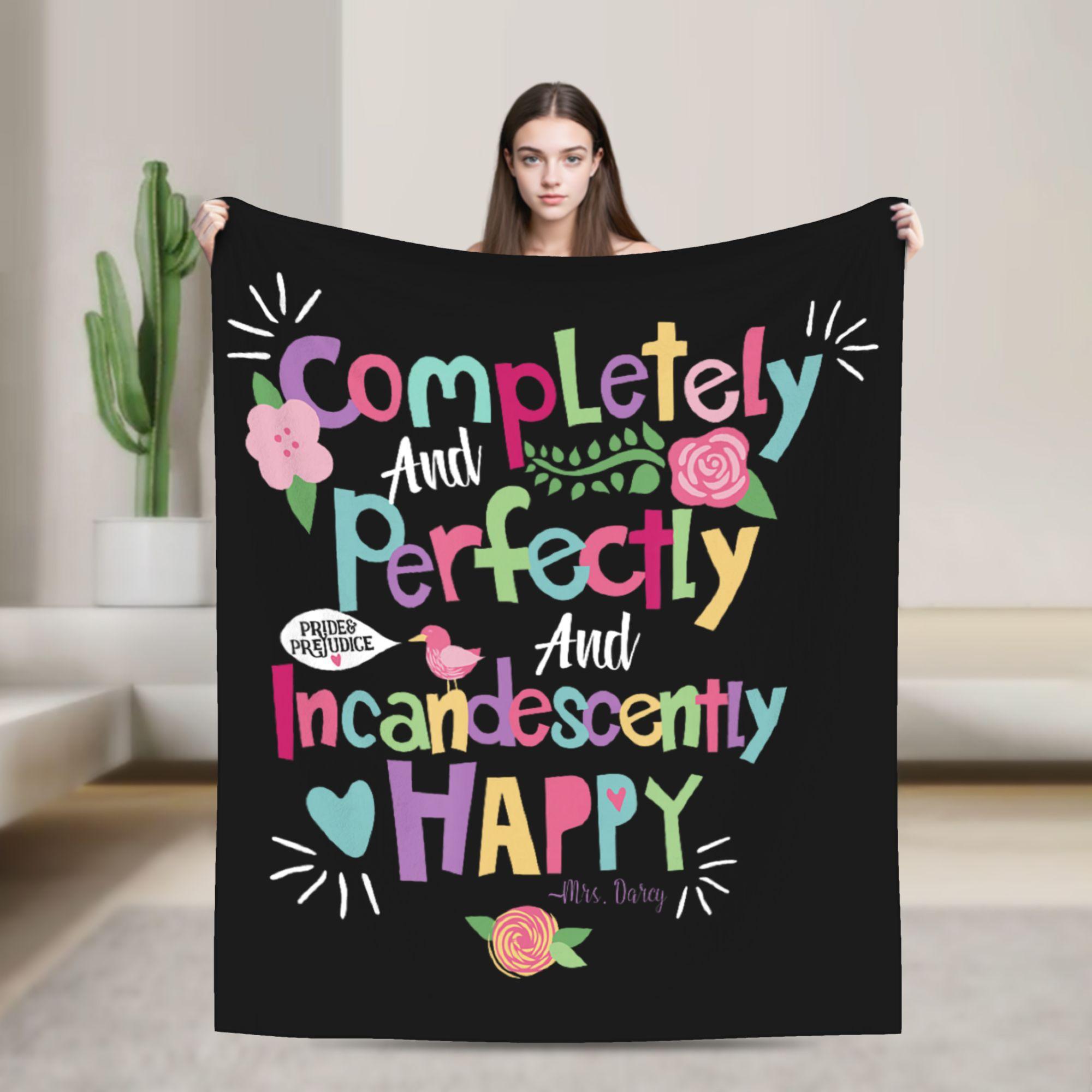 

Jane Austen Pride and Prejudice Fleece Throw Blanket Obstinate Headstrong Girls Bedspreads Knitted Blanket Office Warm Portable 100x150cm