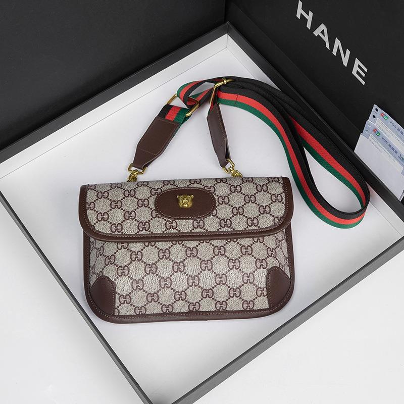 Women's Bag New Summer Leather Tiger Head Bag Fanny Pack Casual Shoulder Crossbody Breast Bag Women's Small Bag