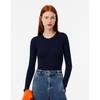 Women S Slim Fit Ribbed Crewneck Sweater Af2576 54n 166